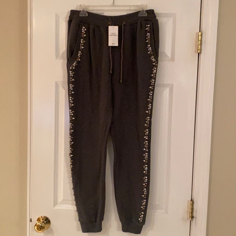 Brand new with tags Hernant and Nandita joggers with jeweled detail